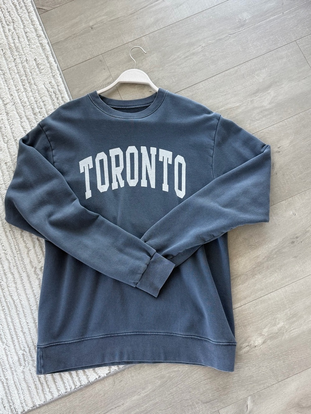 Brandy Melville Toronto Crewneck Sweatshirt - Charcoal Blue